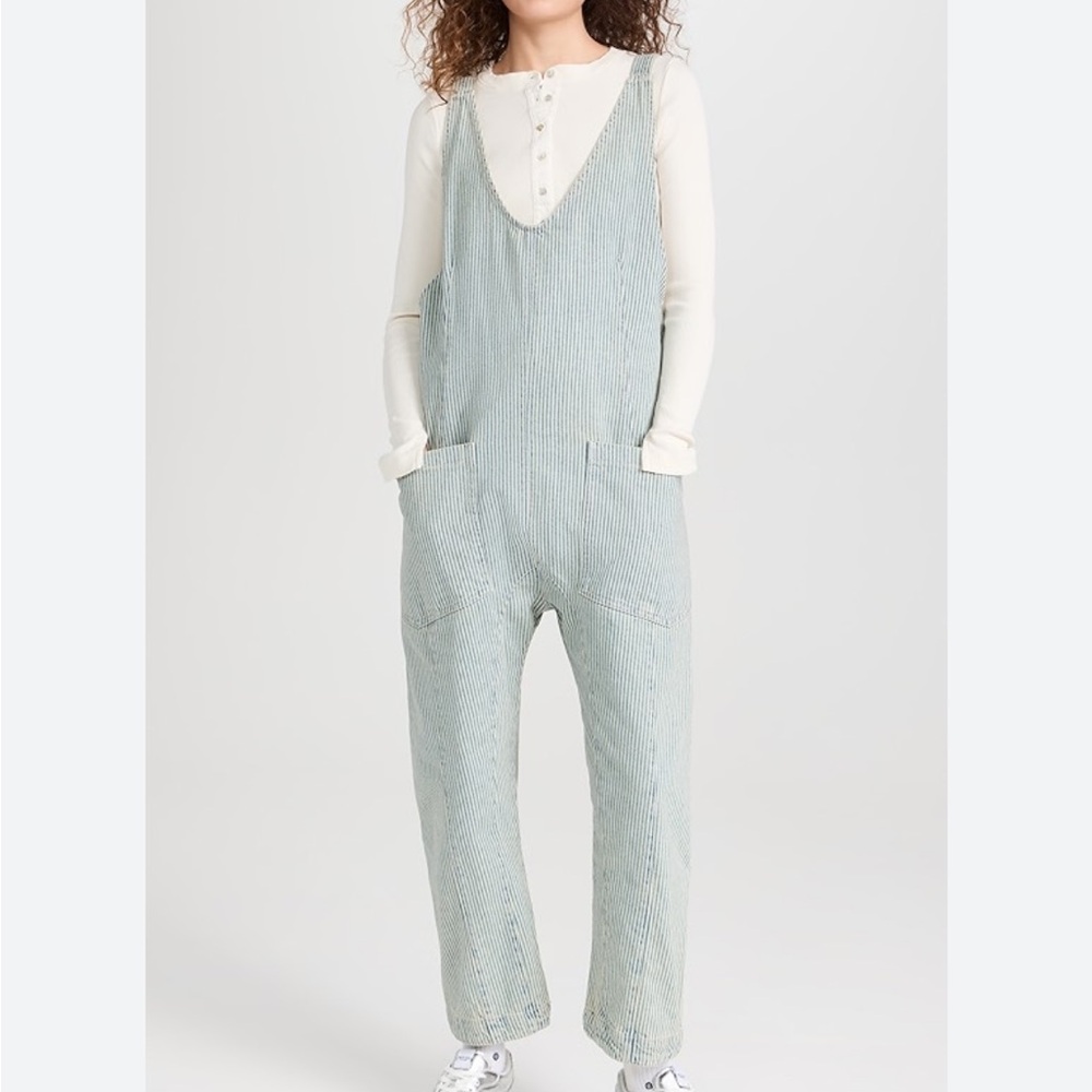 NWT Free people we the free high roller jumpsuit in railroad sz M